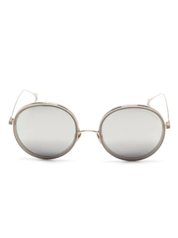 Round frame mirrored sunglasses shop