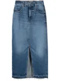 FRAME washed denim midi skirt - Blue