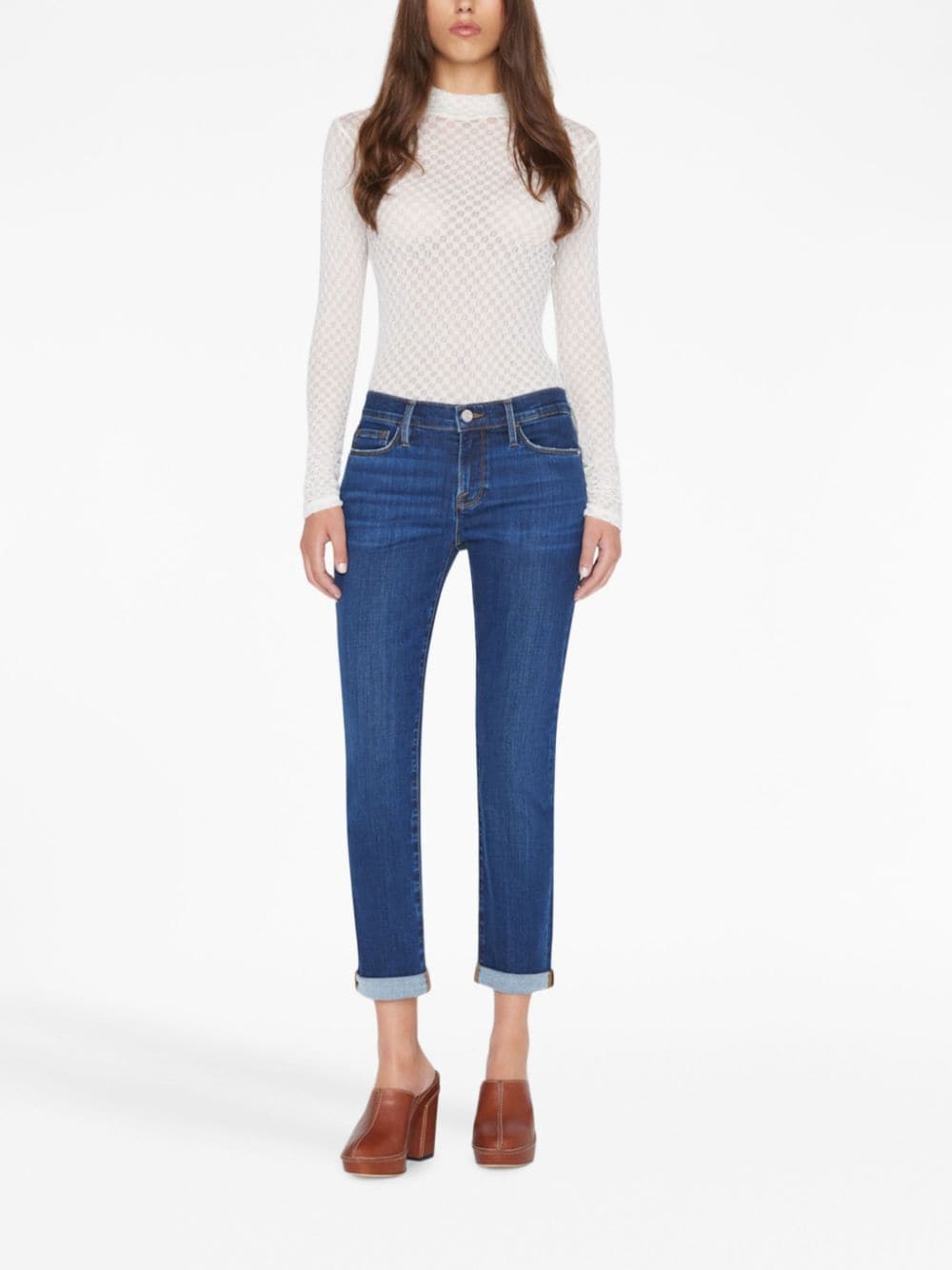 FRAME Cropped jeans Blauw