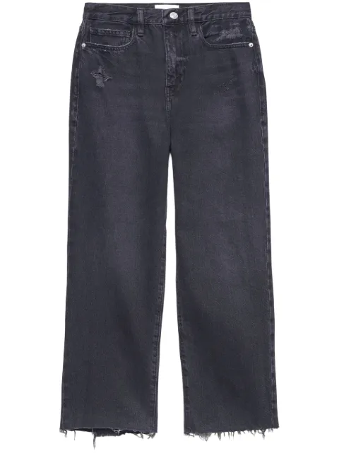 FRAME Le Jane distressed-effect cropped jeans
