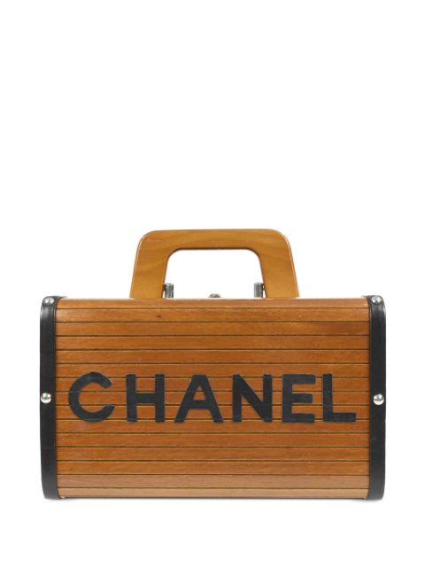 CHANEL 1995 logo wooden handbag Women