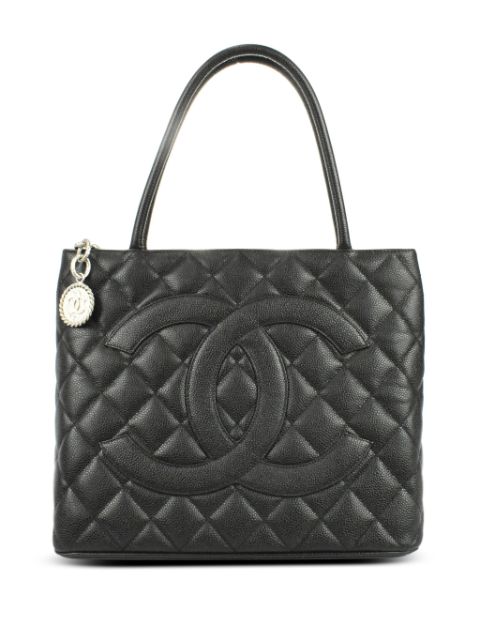 Cheap HOT SALE CHANEL 2000 Medallion leather tote bag Women