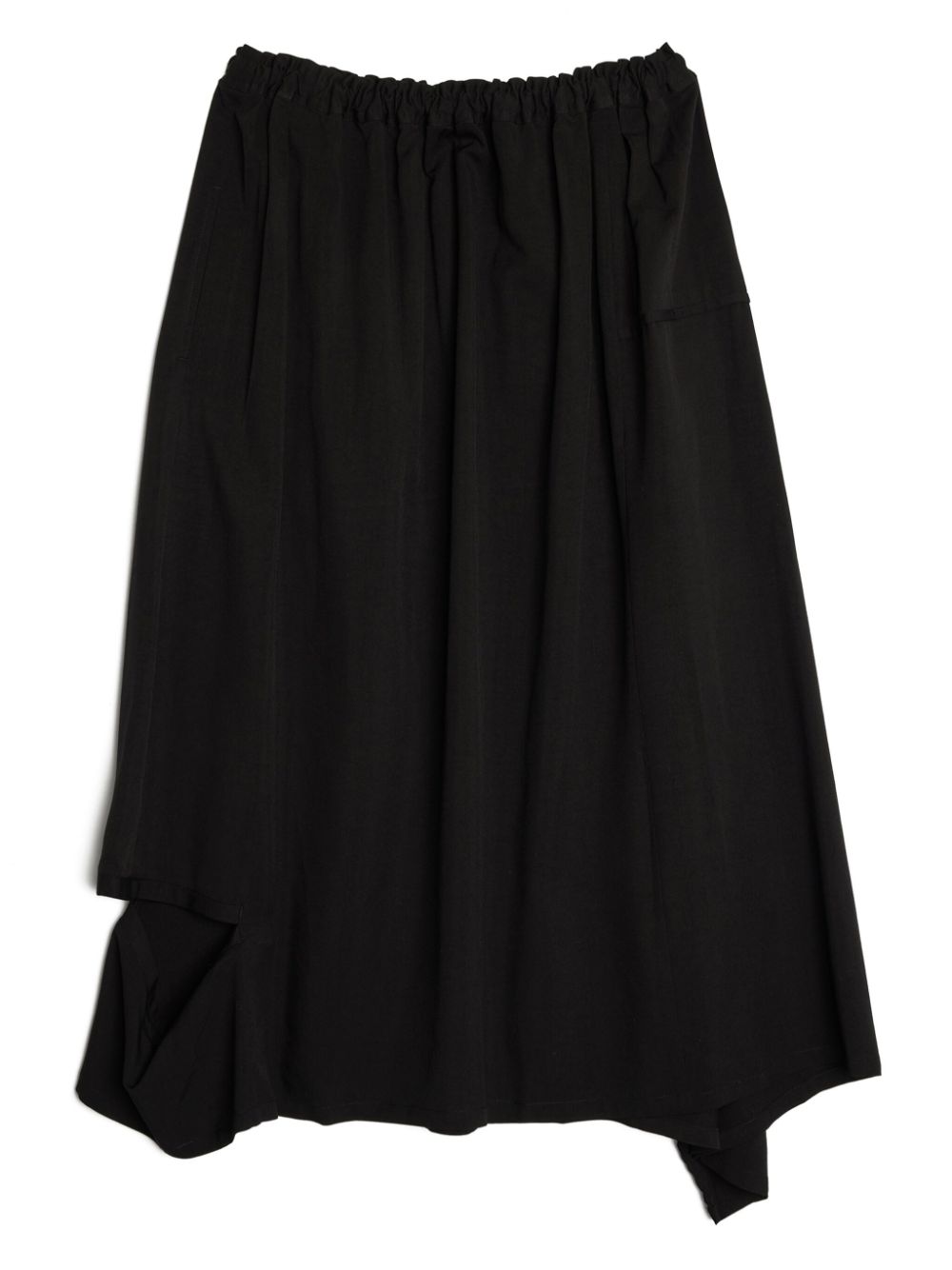 Yohji Yamamoto I-Left pleated midi skirt - Zwart