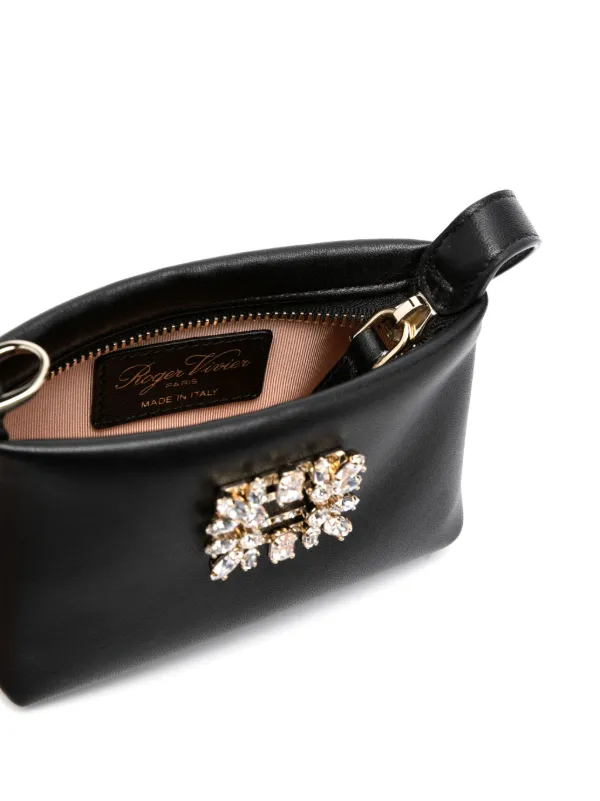 Roger Vivier RV Nightlily Brooche Mini Bag | Black | FARFETCH CA