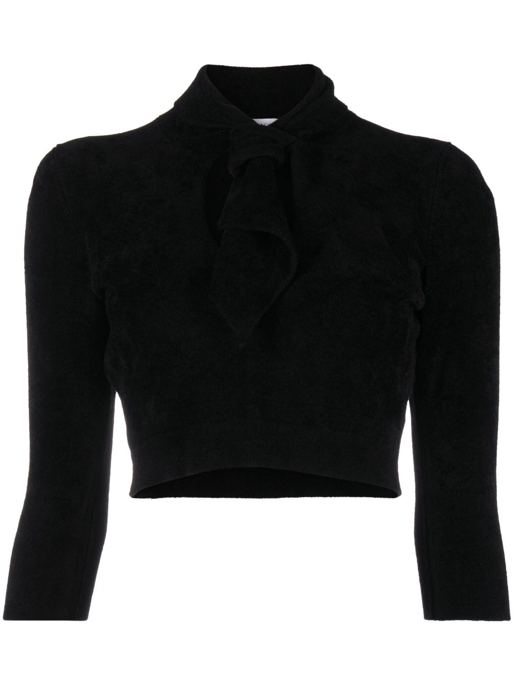 The Attico Catlin cut-out cropped jumper - Black