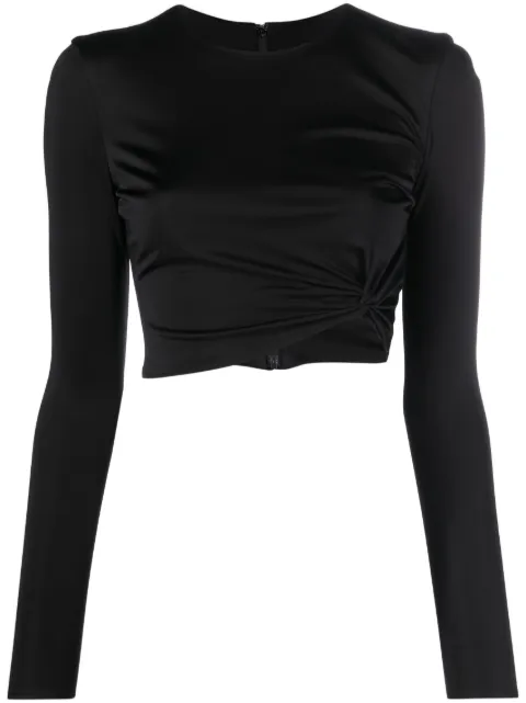 Versace top corto con diseño fruncido
