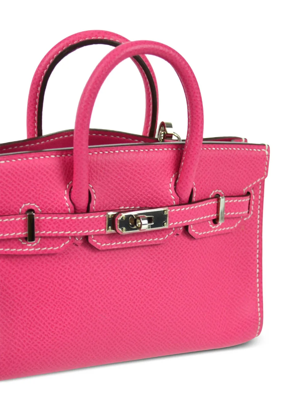 Hermès - 2011 pre-owned Tiny Birkin two-way handbag - women - Calf Leather - One Size - Pink 2