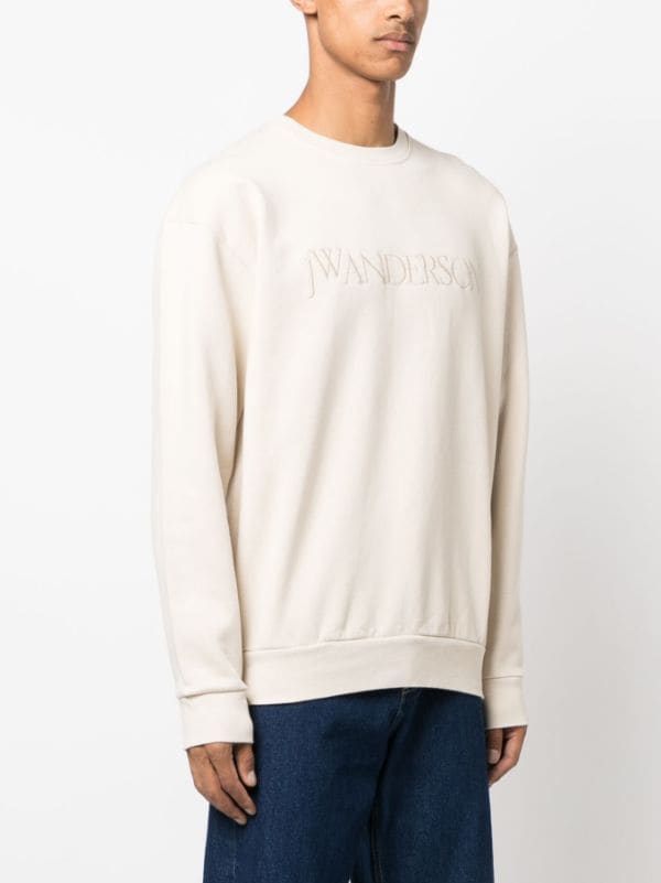 Skrive ud sporadisk reagere JW Anderson logo-embroidered Cotton Sweatshirt - Farfetch