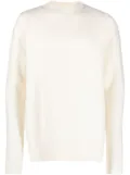 OAMC logo intarsia-knit wool jumper - White