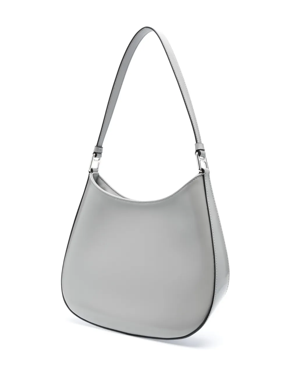 Prada Cleo Brushed Leather Shoulder Bag In Grau