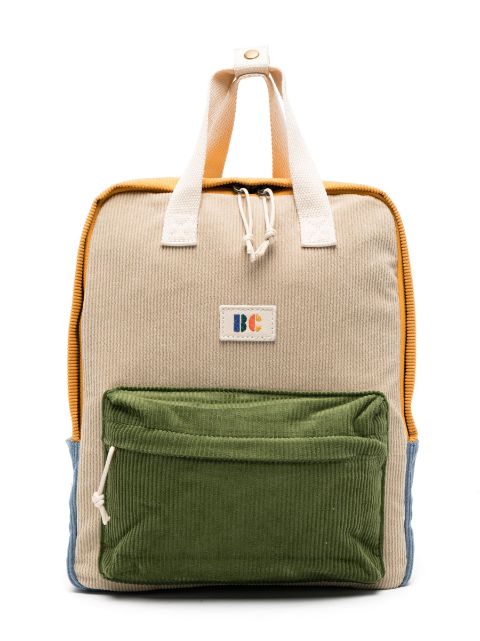 Bobo Choses corduroy colour-block backpack