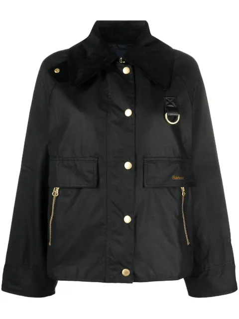 Barbour logo-embroidered bomber jacket