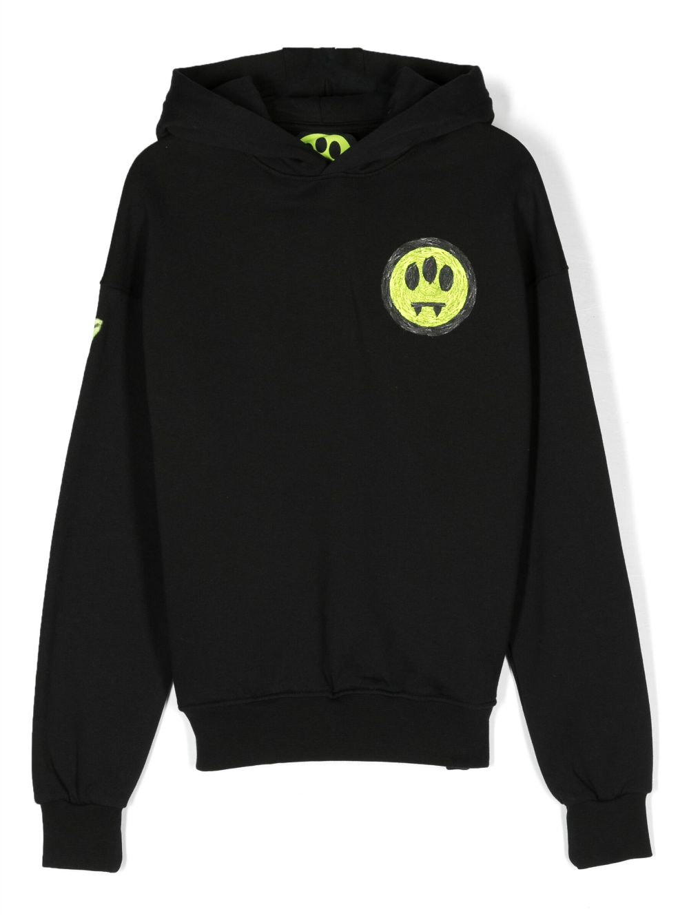 Barrow kids logo-print cotton hoodie - Black