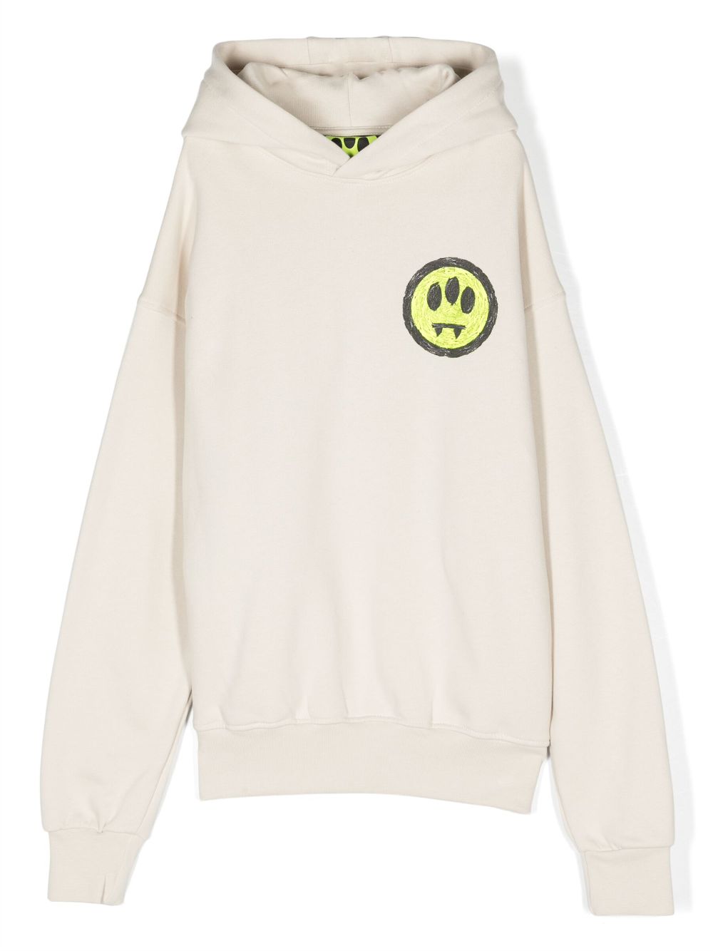 Barrow kids logo-print cotton hoodie - Neutrals