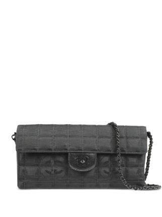 Chanel Chanel New Travel Line Black Quilted Nylon Shoulder Flap Bag