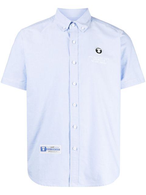 AAPE BY *A BATHING APE logo-embroidered cotton shirt Men