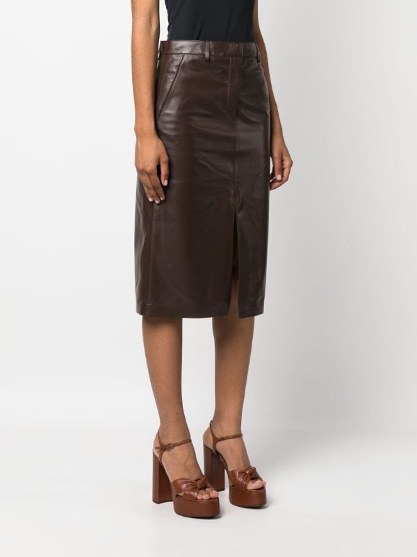 Lanvin knee-length Leather Midi Skirt - Farfetch