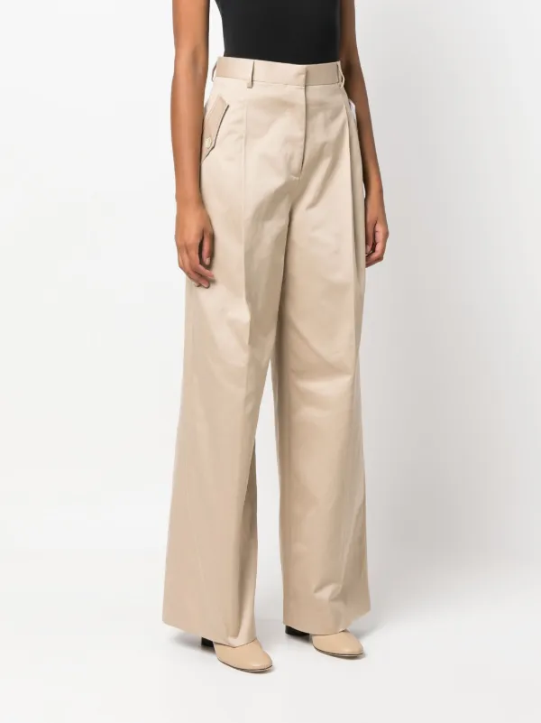 Lanvin ワイドパンツ | ニュートラル | FARFETCH JP