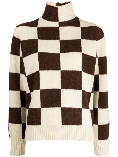 Undercover high-neck intarsia-knit jumper