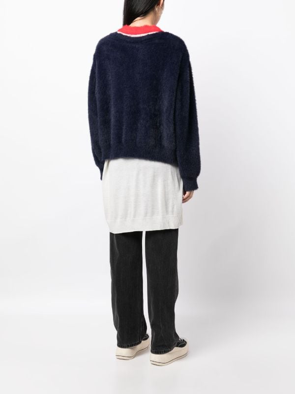 Undercover layered-design V-neck Cardigan - Farfetch