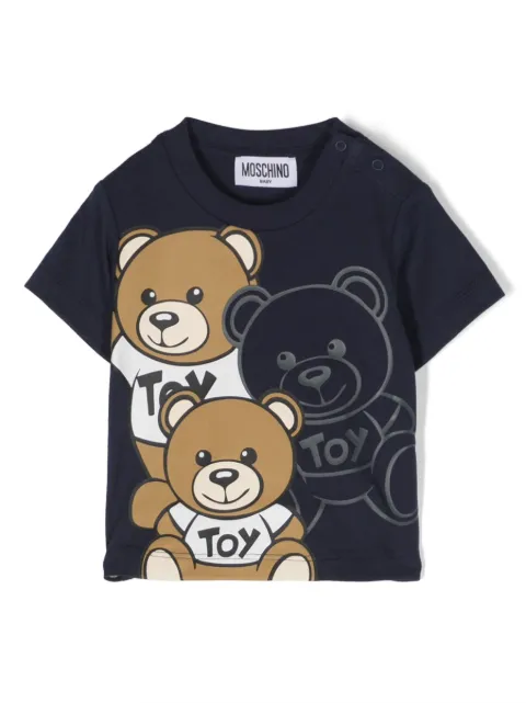 Moschino Kids Teddy Bear-print cotton T-shirt