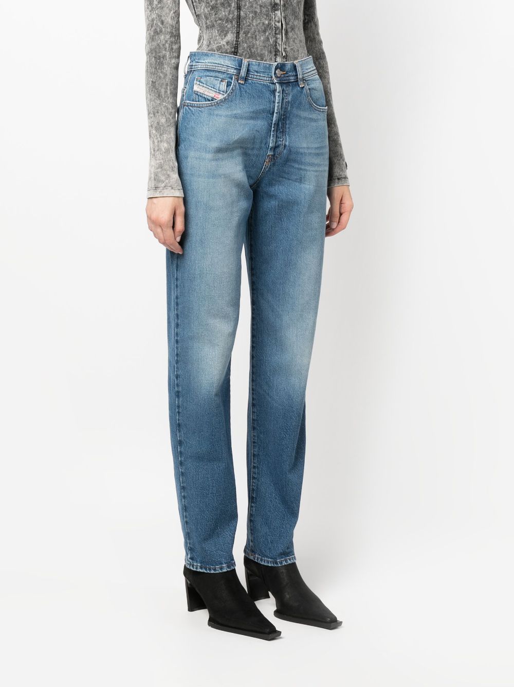 Diesel high-waist logo-patch jeans Women