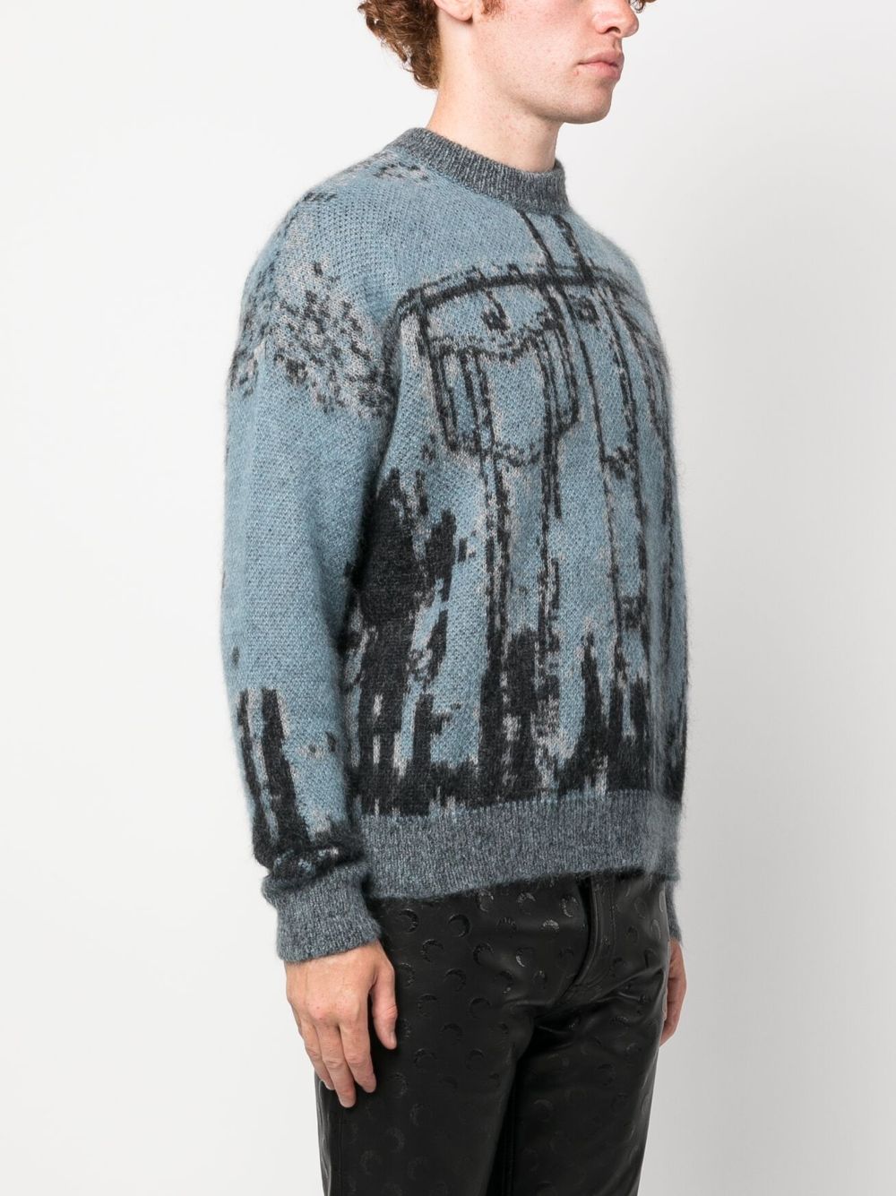 Diesel K-Patmos patterned-intarsia sweatshirt Men