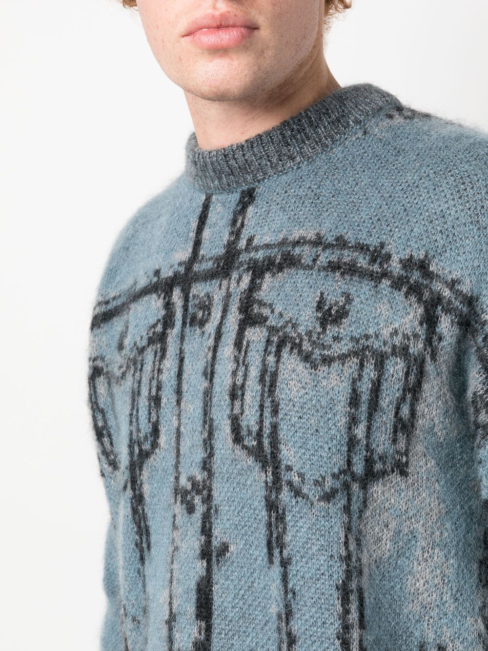 Diesel K-Patmos patterned-intarsia sweatshirt Men