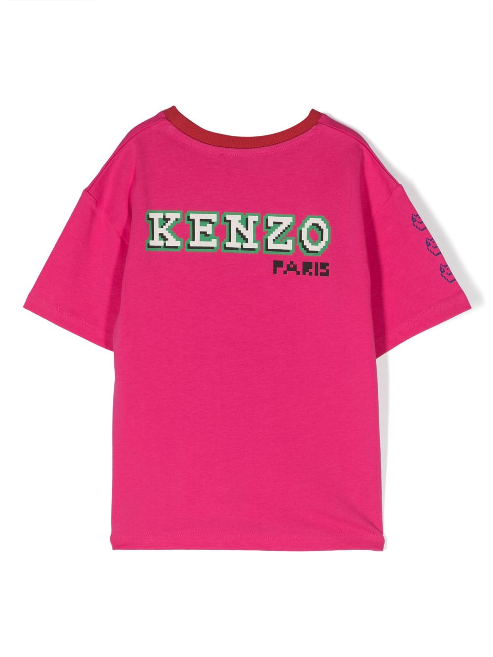 Kenzo Kids logo-print cotton T-shirt - Roze