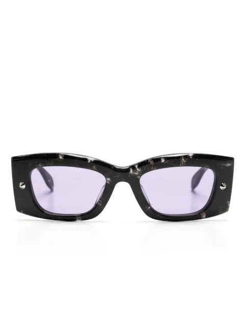 Alexander McQueen Óculos de sol retangular Spike Studs 