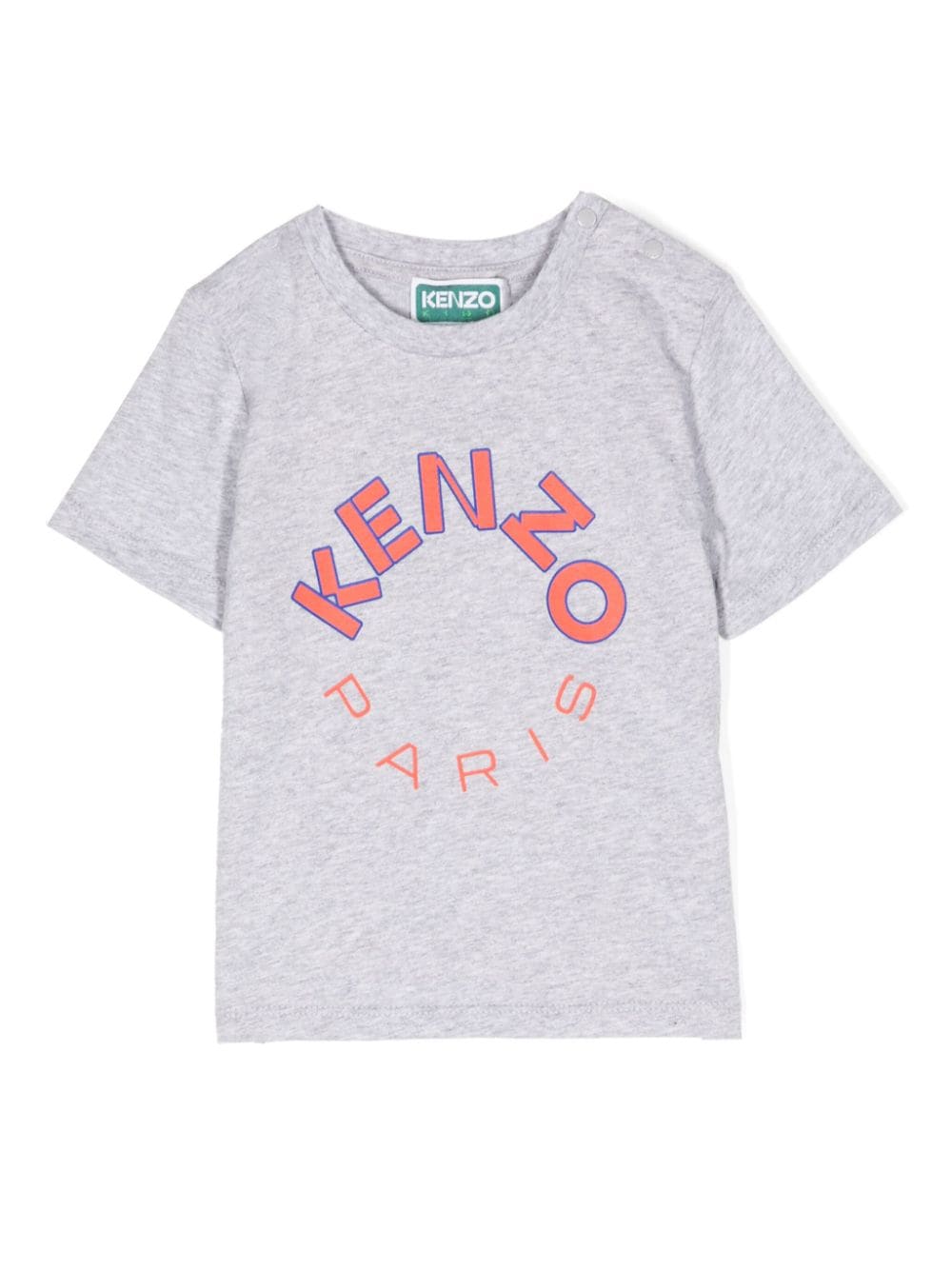 Kenzo Kids' Logo-print Cotton T-shirt In Grey