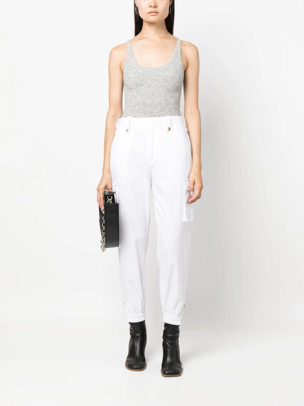 Ermanno Scervino fine-ribbed knitted top - Grijs