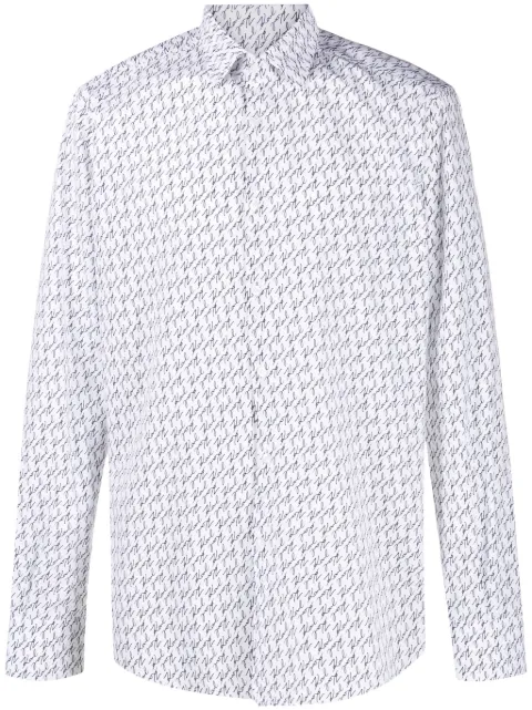 Karl Lagerfeld Karligraphy-motif cotton shirt