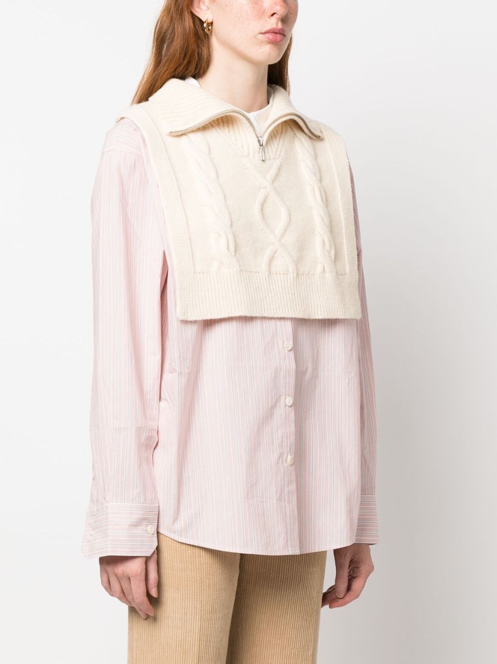 A.P.C. cable-knit cropped collar Women