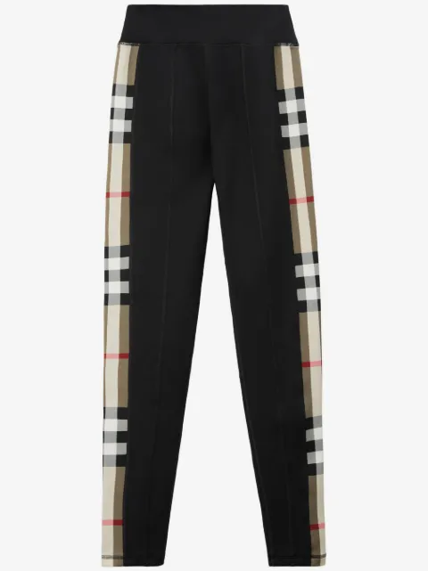 Burberry leggins con panel Vintage Check