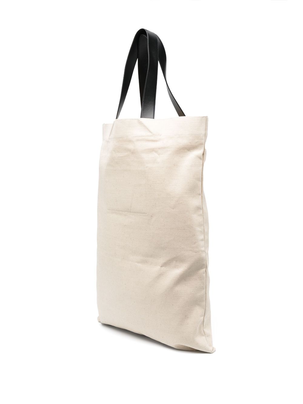 Shop Jil Sander Logo-print Canvas Tote Bag In Neutrals