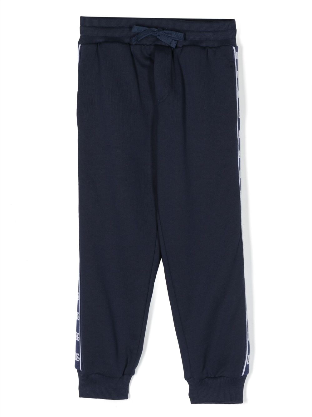 Image 1 of Dolce & Gabbana Kids logo-tape cotton track pants