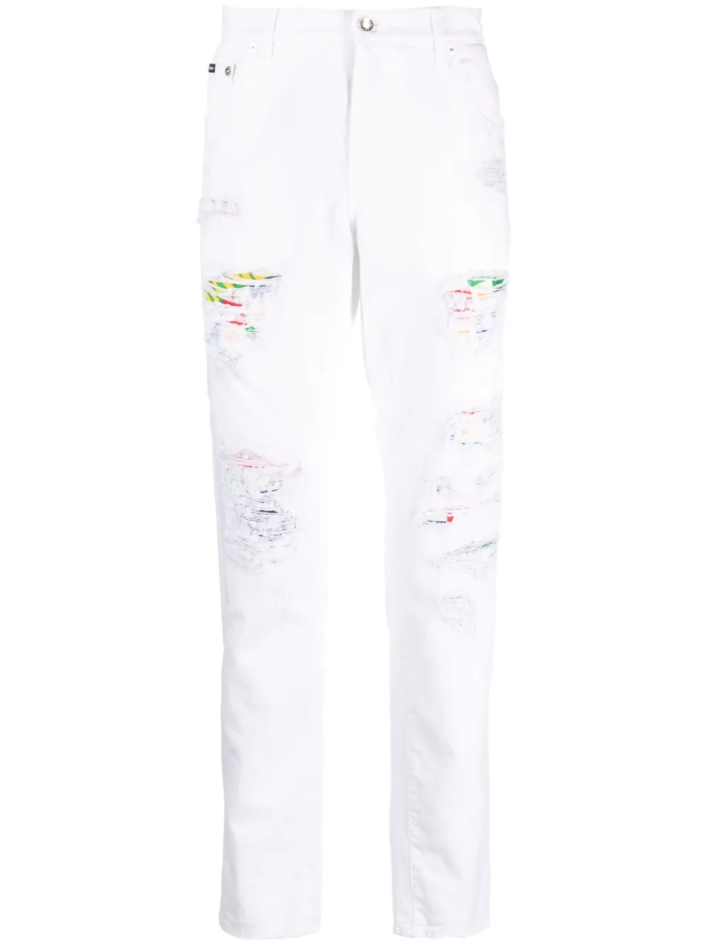 Dolce & Gabbana rippeddetail taperedleg Jeans Farfetch