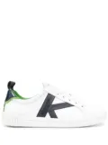 Kate Spade embossed-logo leather sneakers - White
