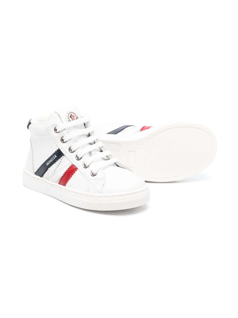 Image 2 of Moncler Enfant logo-patch lace-up sneakers