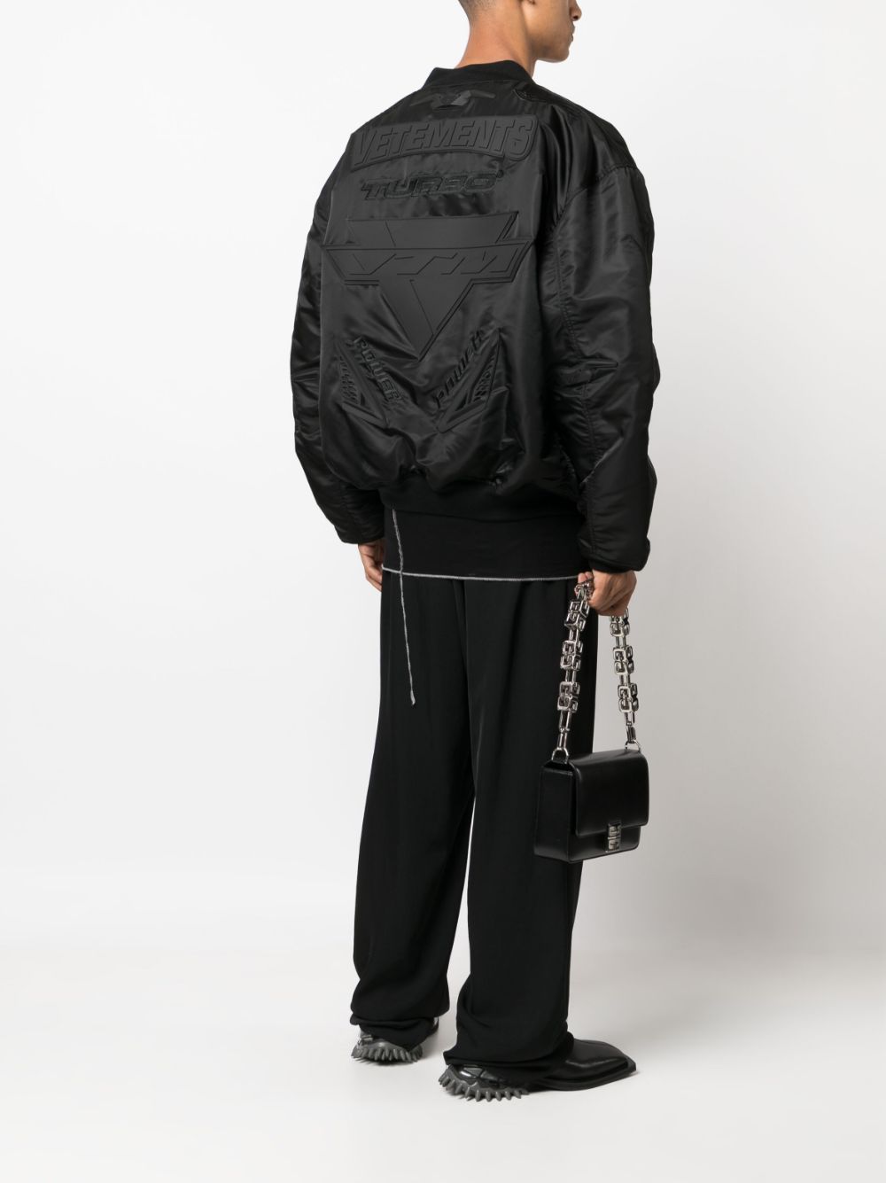 VETEMENTS Oversized bomberjack - Zwart