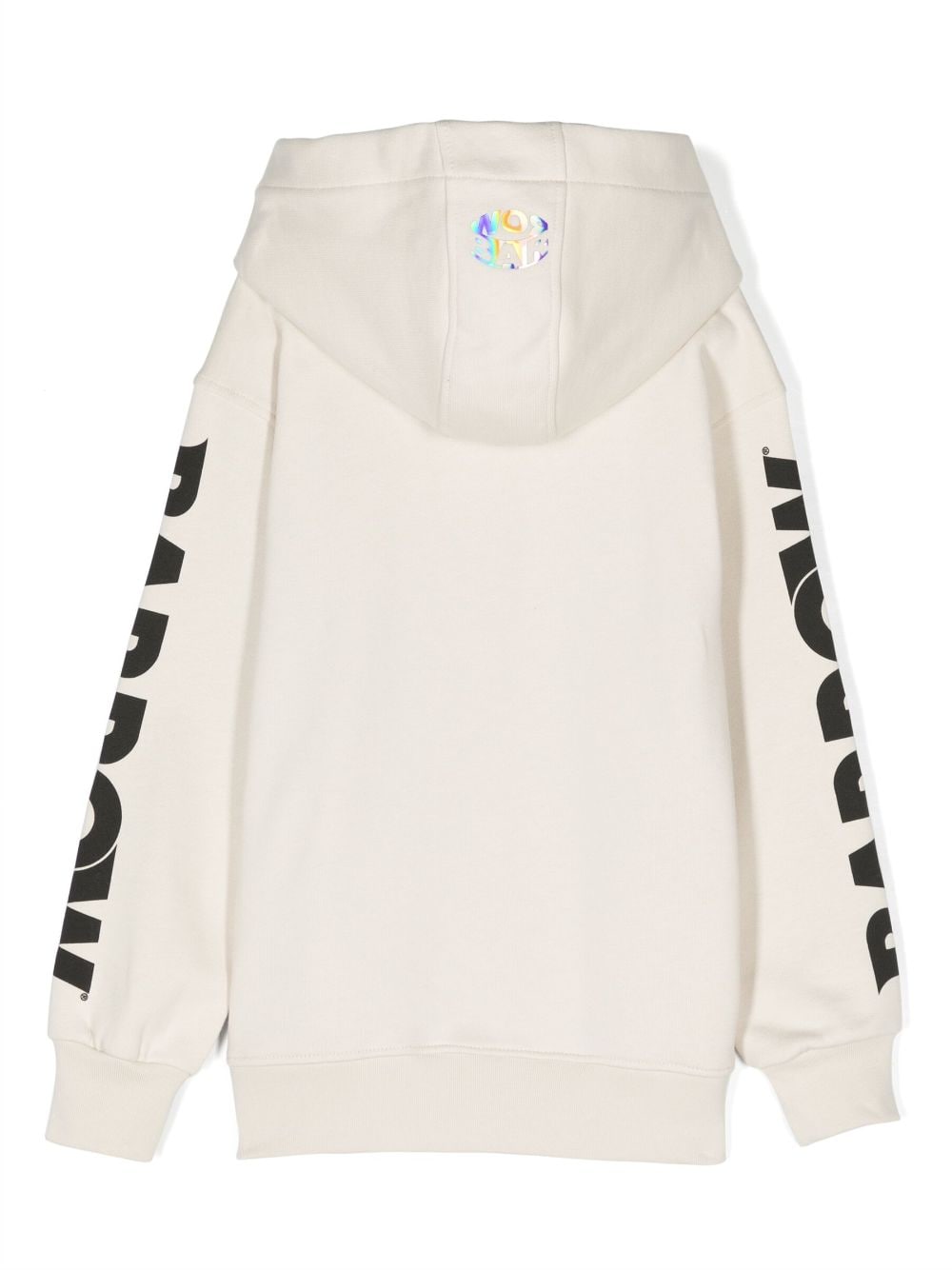 Barrow kids logo-print cotton hoodie - Beige