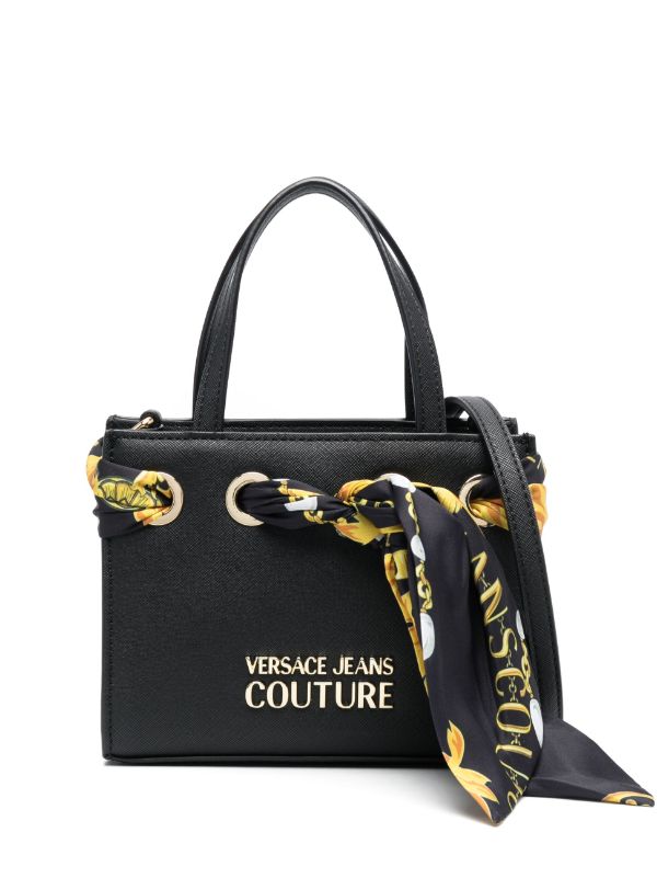 Versace Jeans Couture Chain Couture scarf-detail Mini Bag - Farfetch