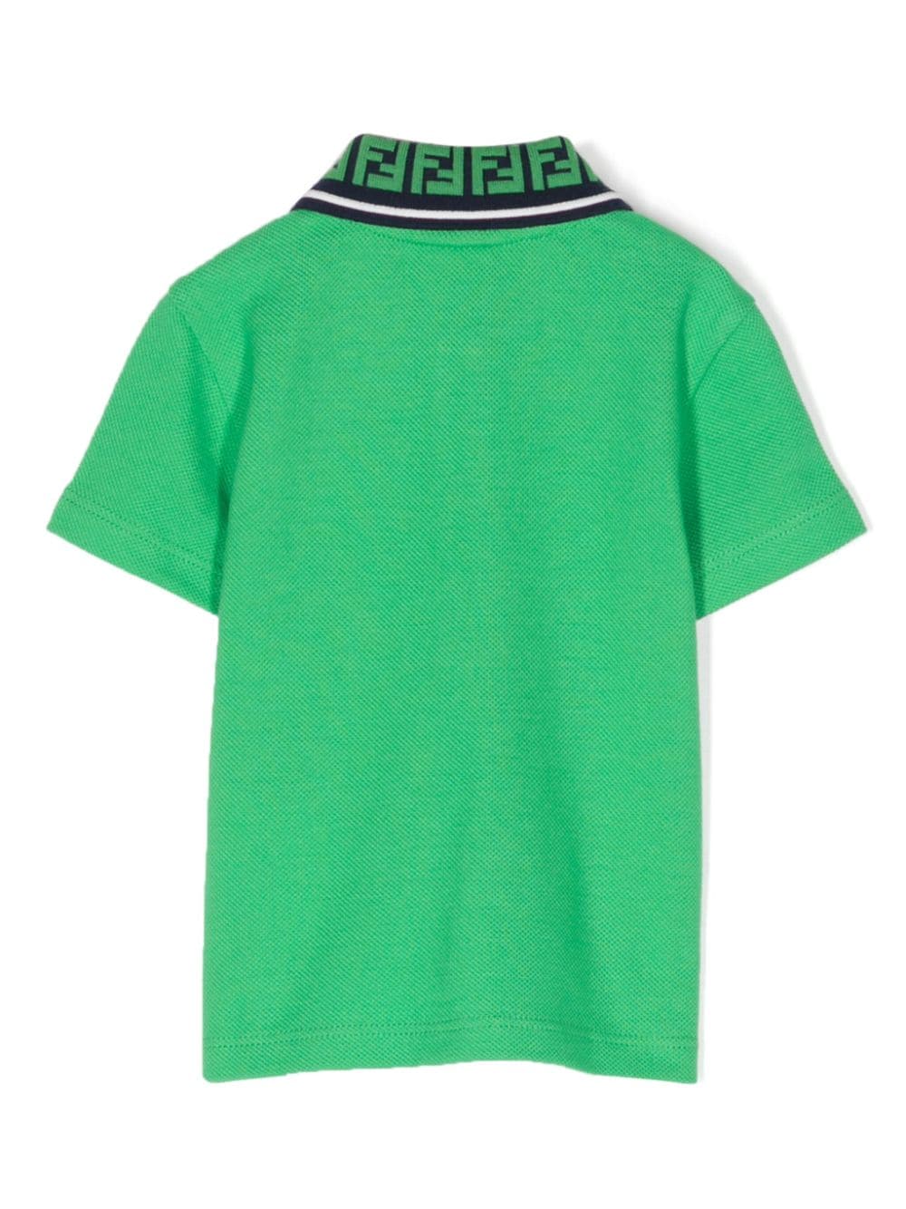 Fendi Kids Poloshirt met geborduurd logo Groen