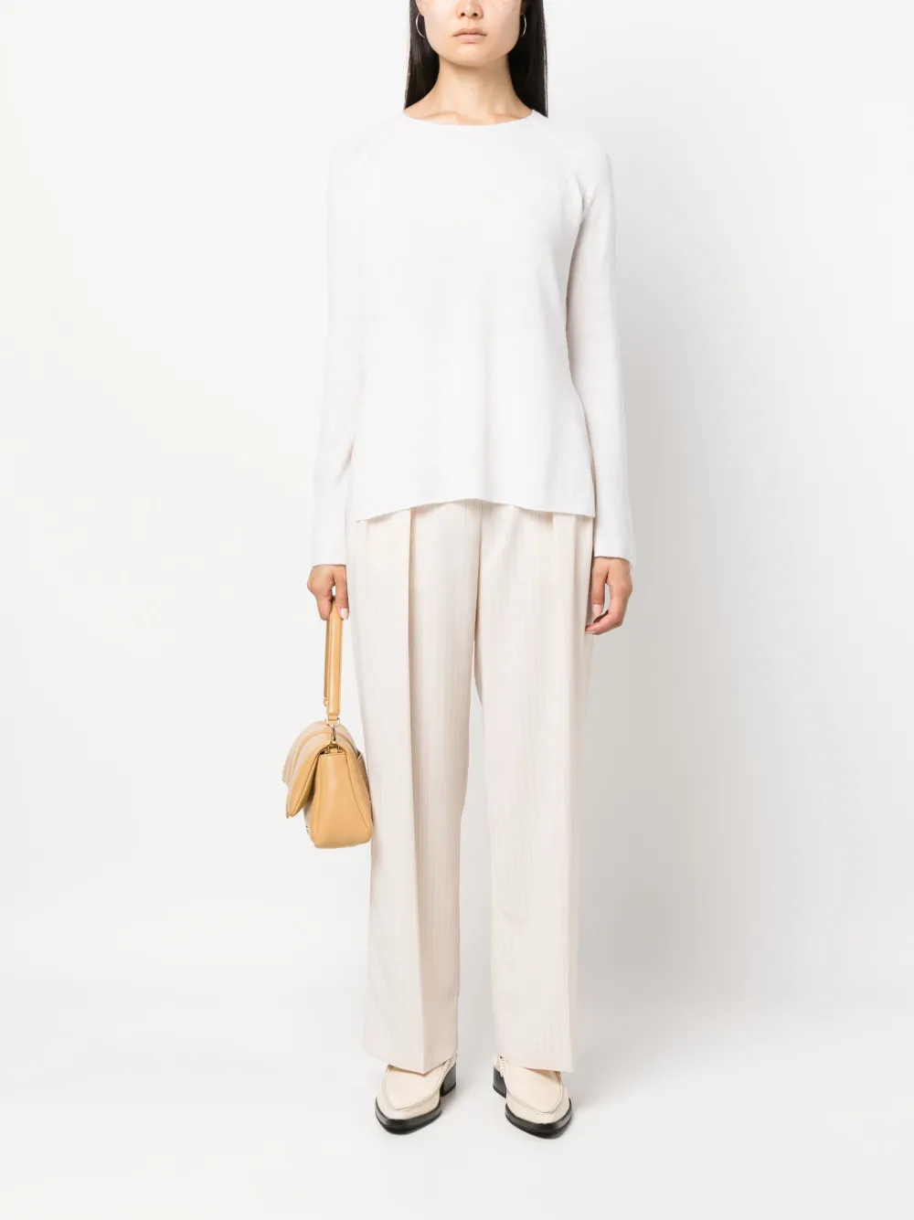 Ermanno Scervino slit-detail cashmere jumper - Wit