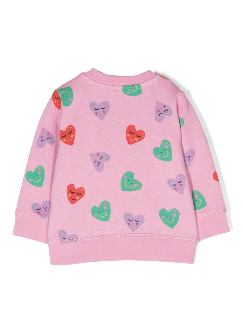 Shop Stella Mccartney Heart-print Jersey Sweatshirt In Pink