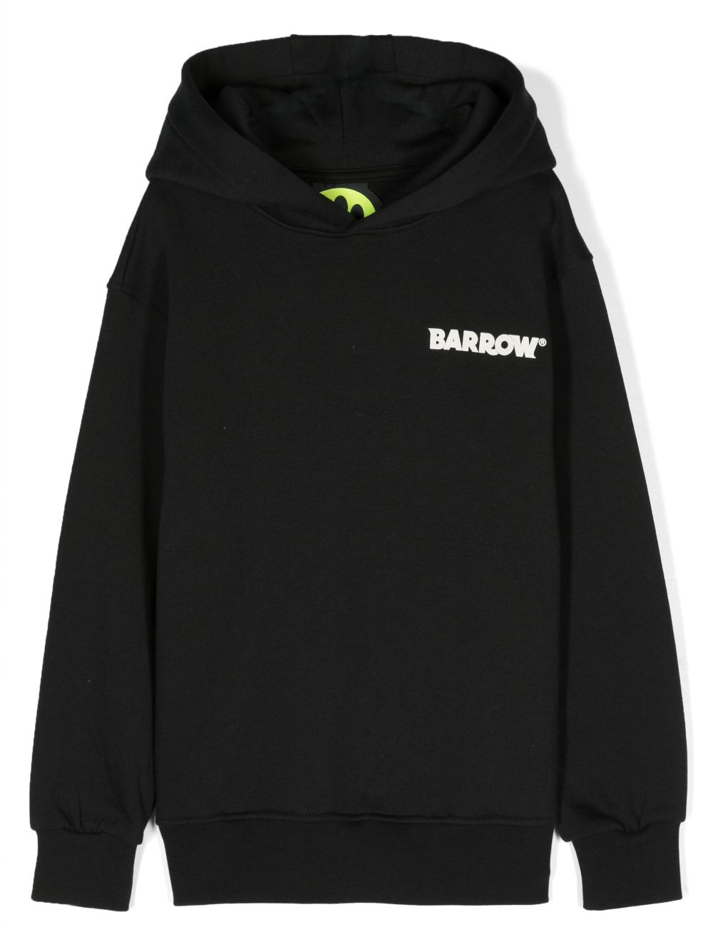 Barrow kids logo-print cotton hoodie - Black