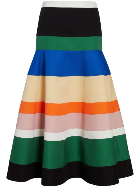 Rosie Assoulin stripe-pattern full skirt 