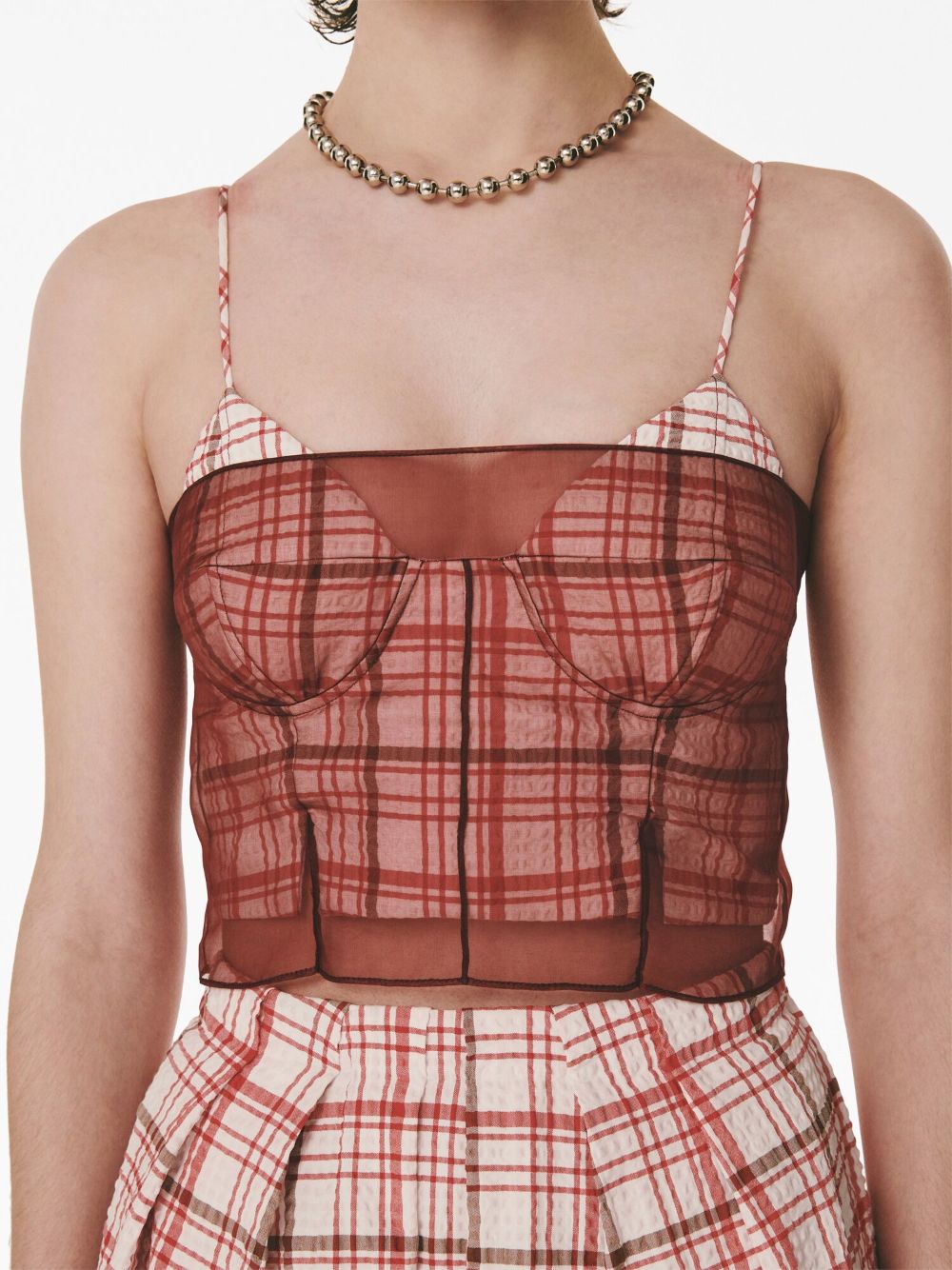 I Sheer Right Through You plaid bustier