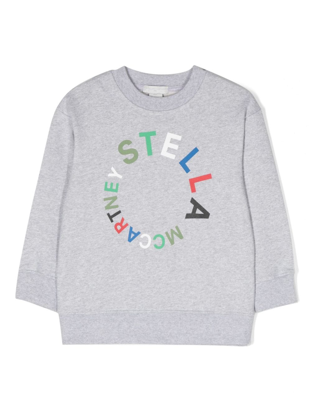 Shop Stella Mccartney Logo-print Cotton Sweatshirt In Grey